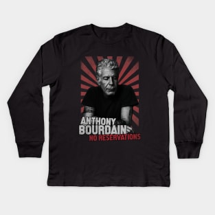 Anthony Bourdain Vintage Kids Long Sleeve T-Shirt